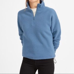 Blue Everlane Renew Fleece Half Zip